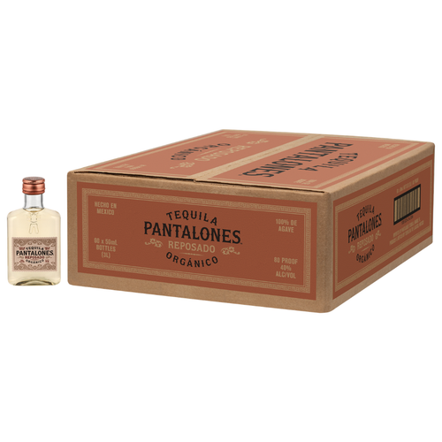 Case of 60 - Mini Pantalones Organic Reposado Tequila (50ml)