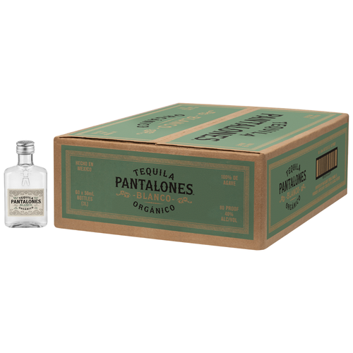 Case of 60 - Mini Pantalones Organic Blanco Tequila (50ml)
