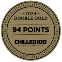 Gold medal with '2024 Double Gold 94 Points Chilled100 Spirits Awards' text